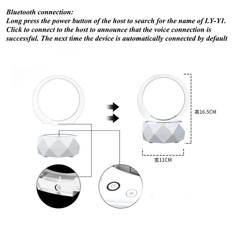 Многофункциональный Bluetooth-динамик светодиодный ночсветильник 6D с объемным