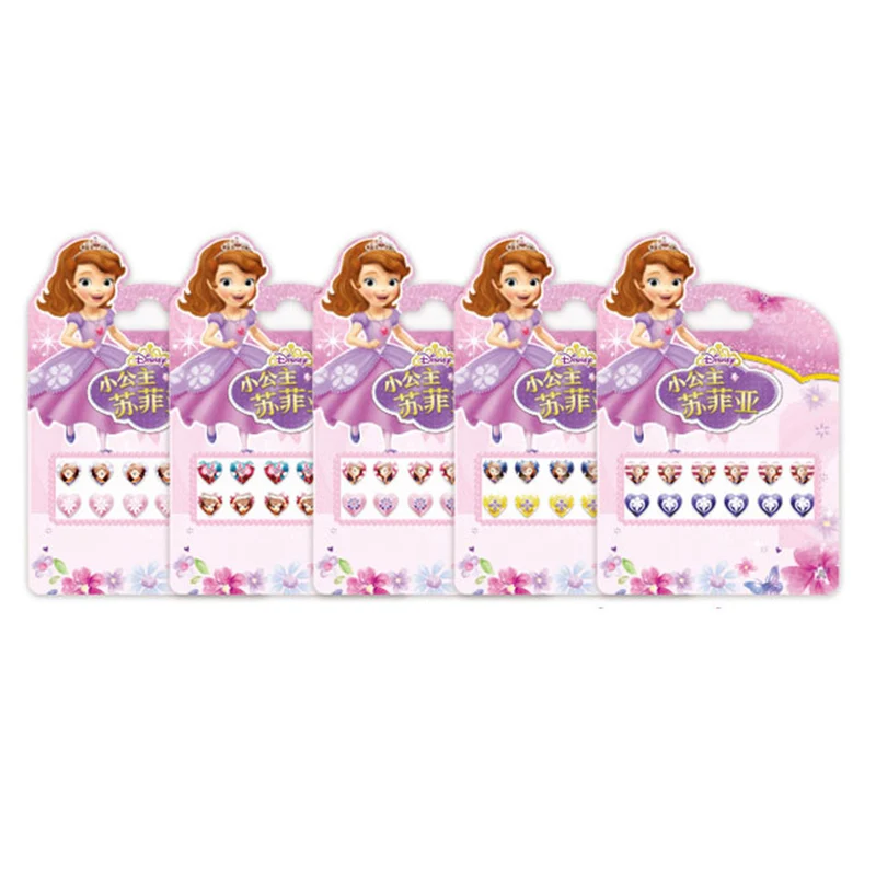 Disney girls Frozen elsa Anna серьги гвоздики наклейка макияж игрушка Принцесса София девушки