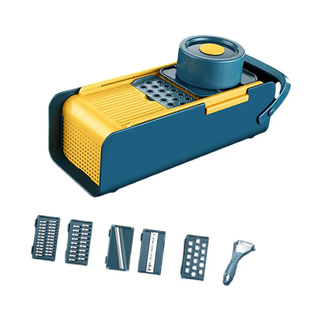 

Измельчитель овощей с контейнером, многофункциональные лезвия, кухонный инструмент, терка для сыра, фруктов