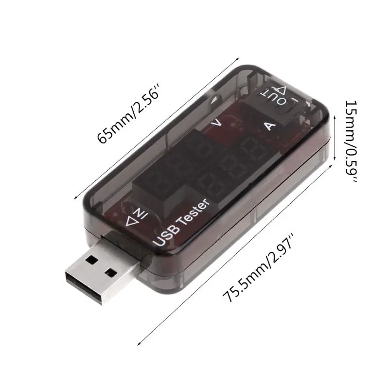 USB Charger Tester Double Row Shows Current Voltage Charging Detector Mobile Power and Voltmeter Ammeter | Инструменты