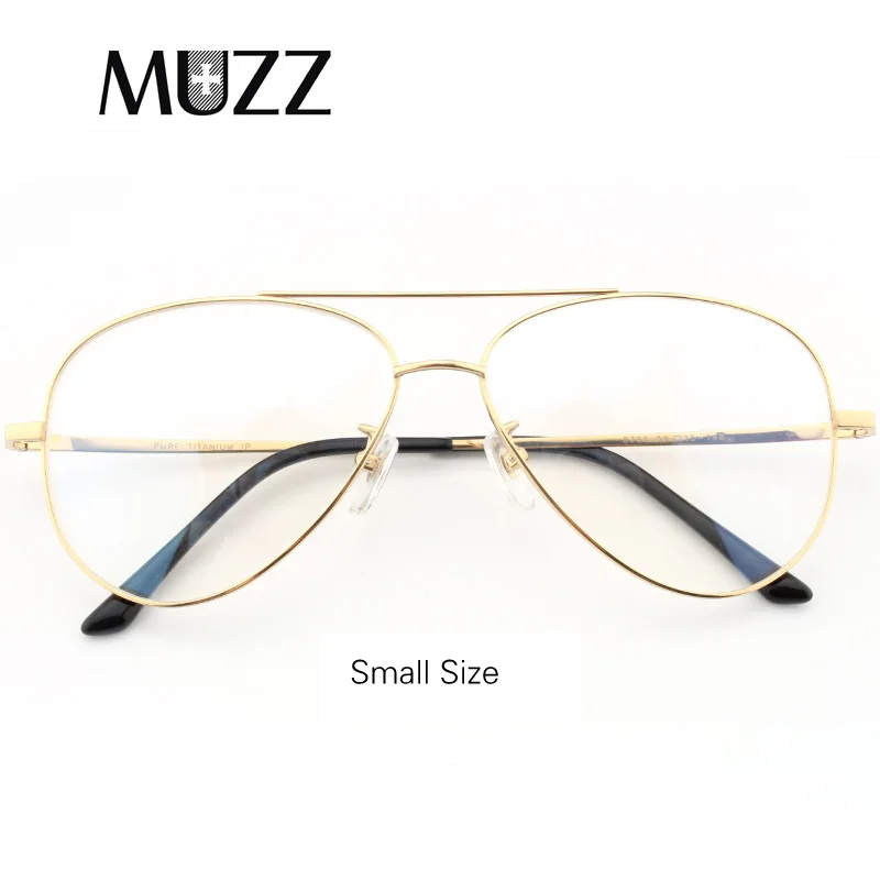 Pure Titanium Prescription Frame Pilot Men Oversize Eye Glasses Frame Optical Myopia Eyeglasses High-quality Frame for Women - Цвет оправы: Big Size