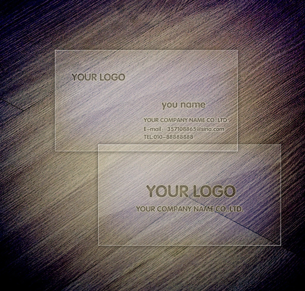 (1000 шт./лот) пластиковые прозрачные визитные карточки с матовой отделкой/Визитные