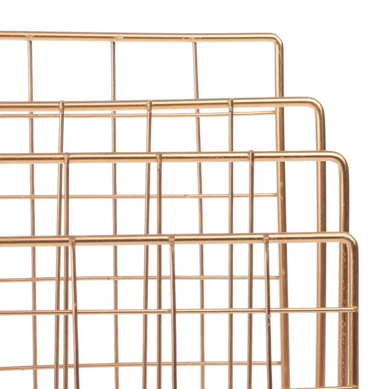Сетка из кованого железа настольная полка для хранения книжная органайзер