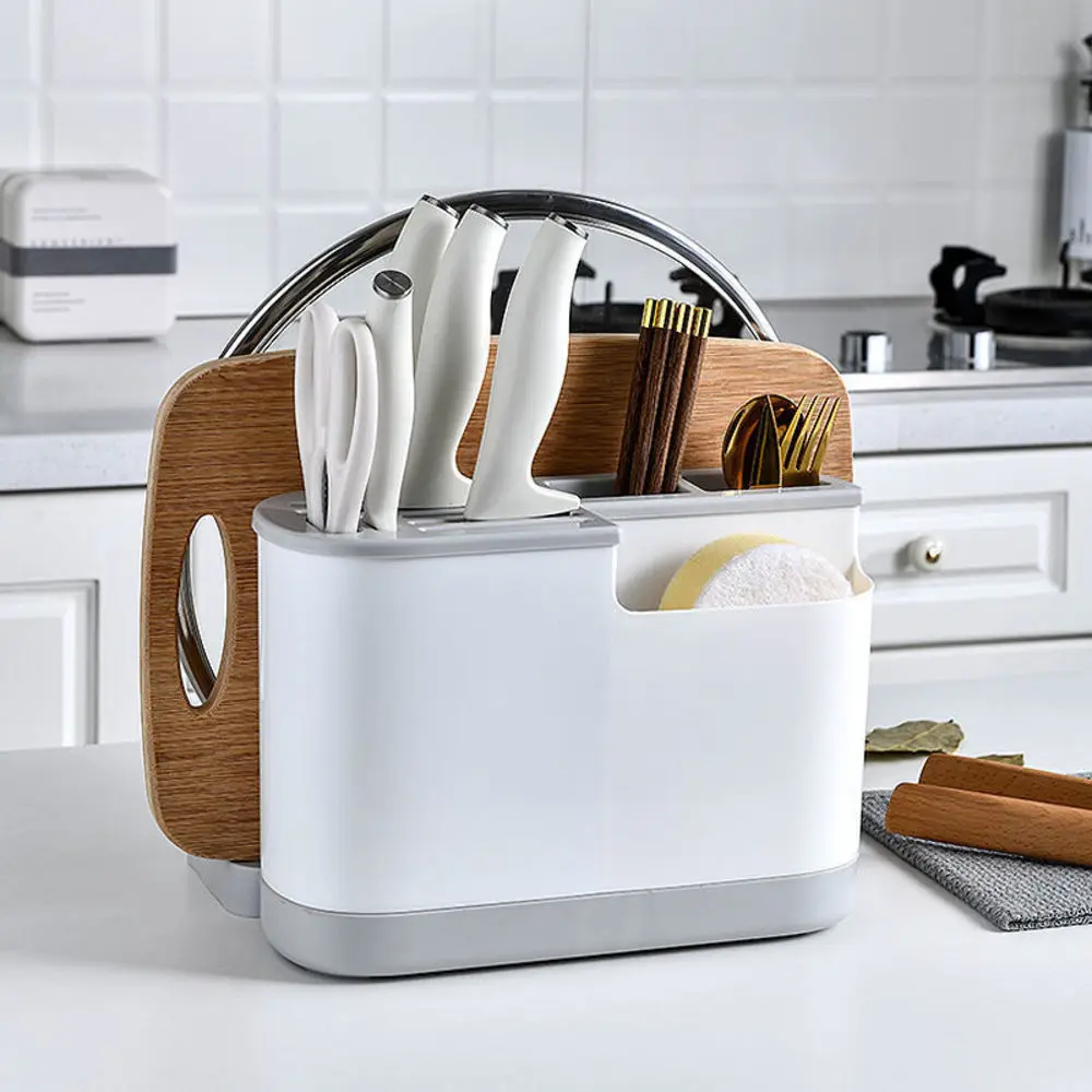 

Multifunctional Kitchen Accessories Knife Holder Cutting Board Chopsticks Pot Cover Integrated Storage Rack Kitchen Supplies L1
