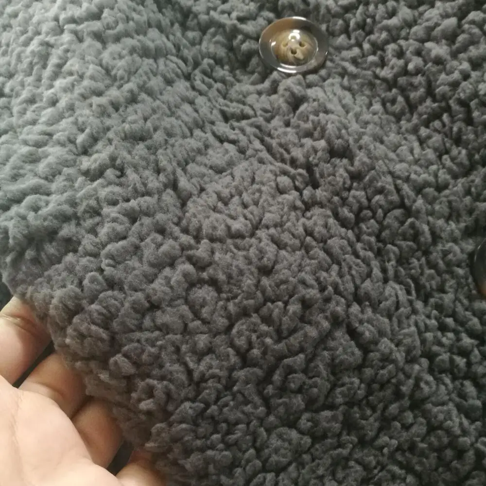 

Lamb Cashmere Coat Women Winter Jackets Lapel Double-Breasted Loose Overcoat Warm Hairy Jackets Female Long Sleeve Coats