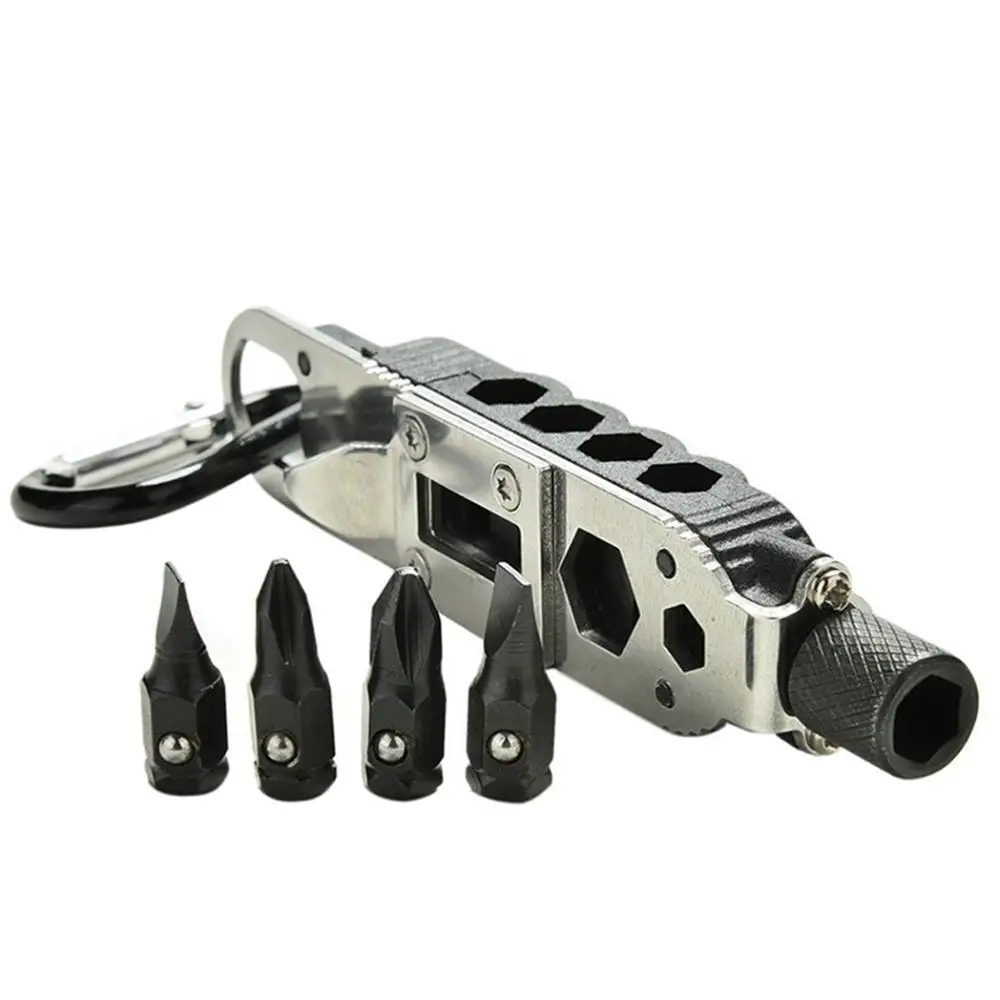 

Multifunctional Screwdriver EDC Bottle Opener Combination Tool Outdoor Camping Portable Stainless Steel Pocket Tool