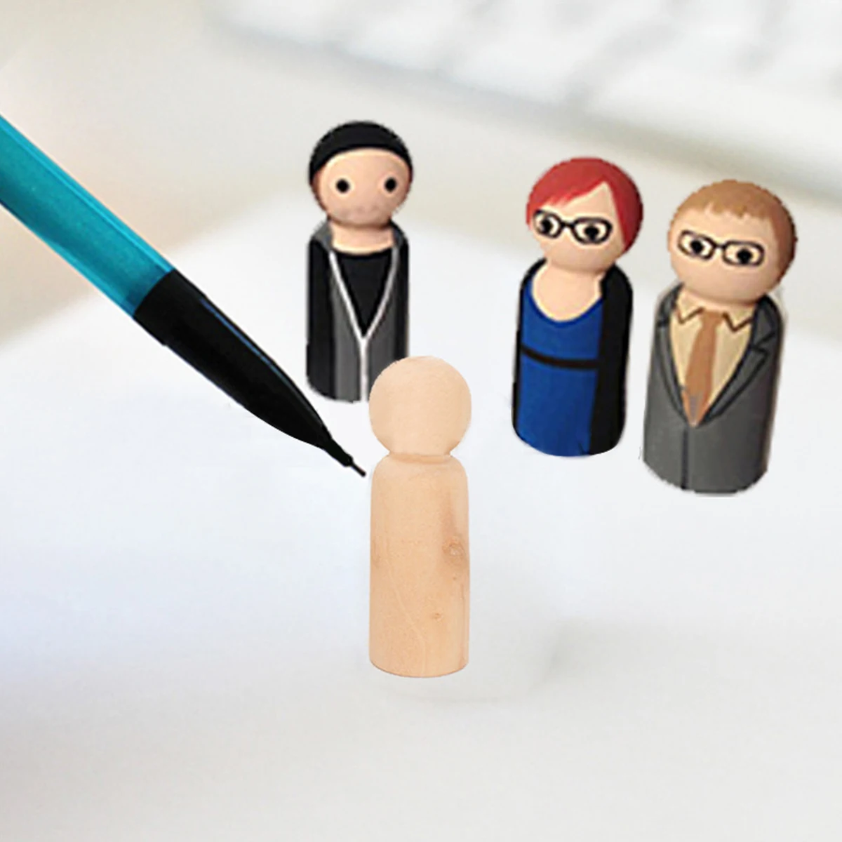 40 шт. деревянные кукольные колышки для детских кукол | Дом и сад