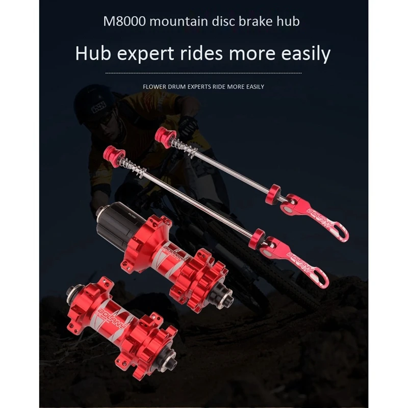 

BOLANY Mountain Bike Hub M8000 24 Holes Bicycle Disc Brake Hub Front & Rear Hub Set with Quick Release