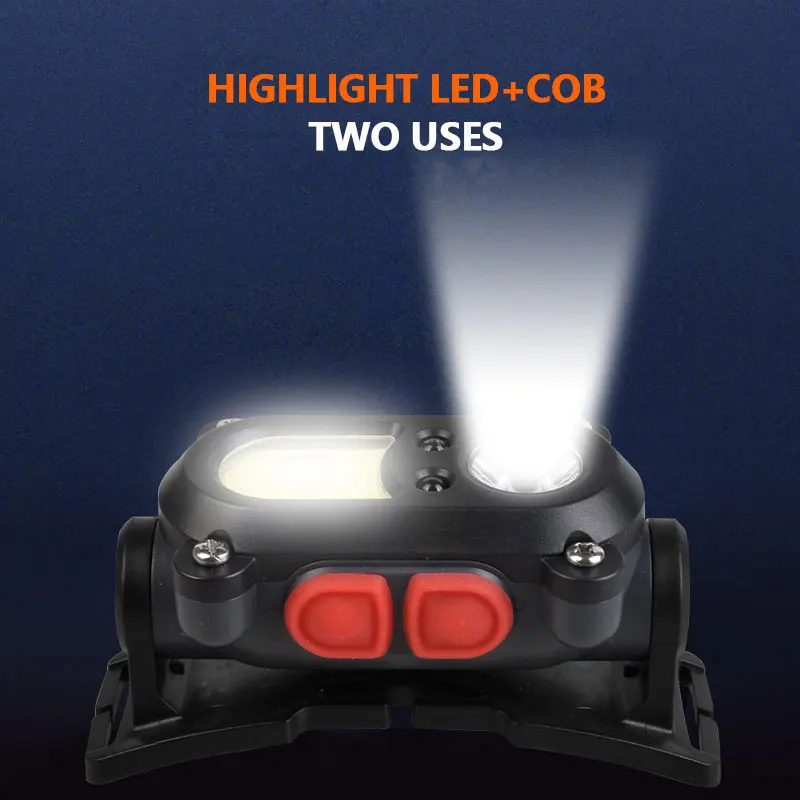 Светодиодный налобный фонарь с COB матрицей сверхъяркий Головной дальнего