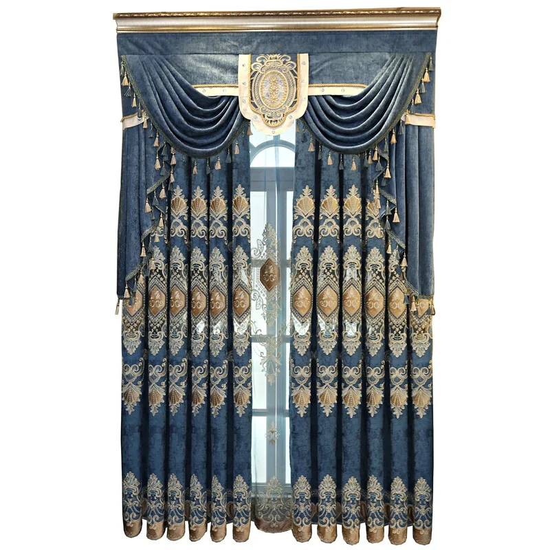 New High-end European Chenille Embroidery Shading Curtains for Living Dining Room Bedroom. | Дом и сад