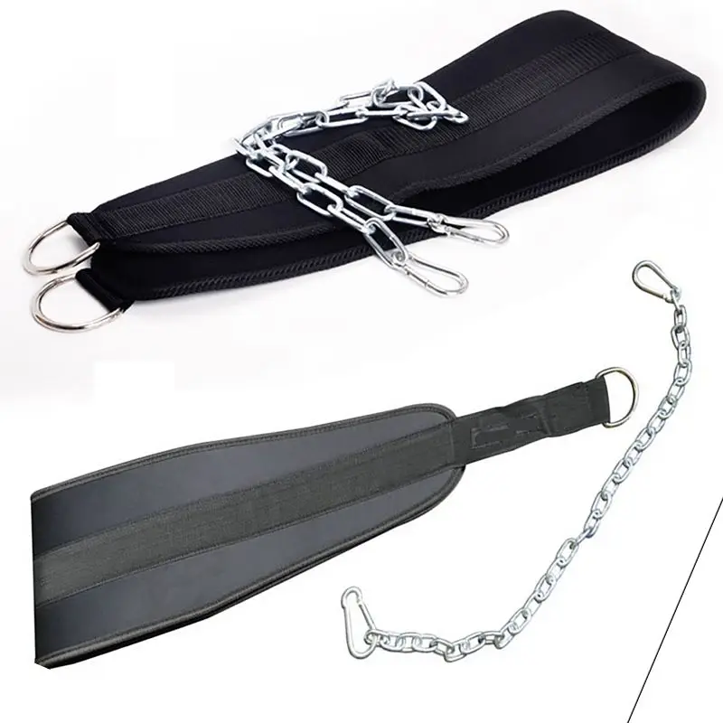 Пояс для фитнеса регулируемый прочный погружной тяговый тренировки мышц