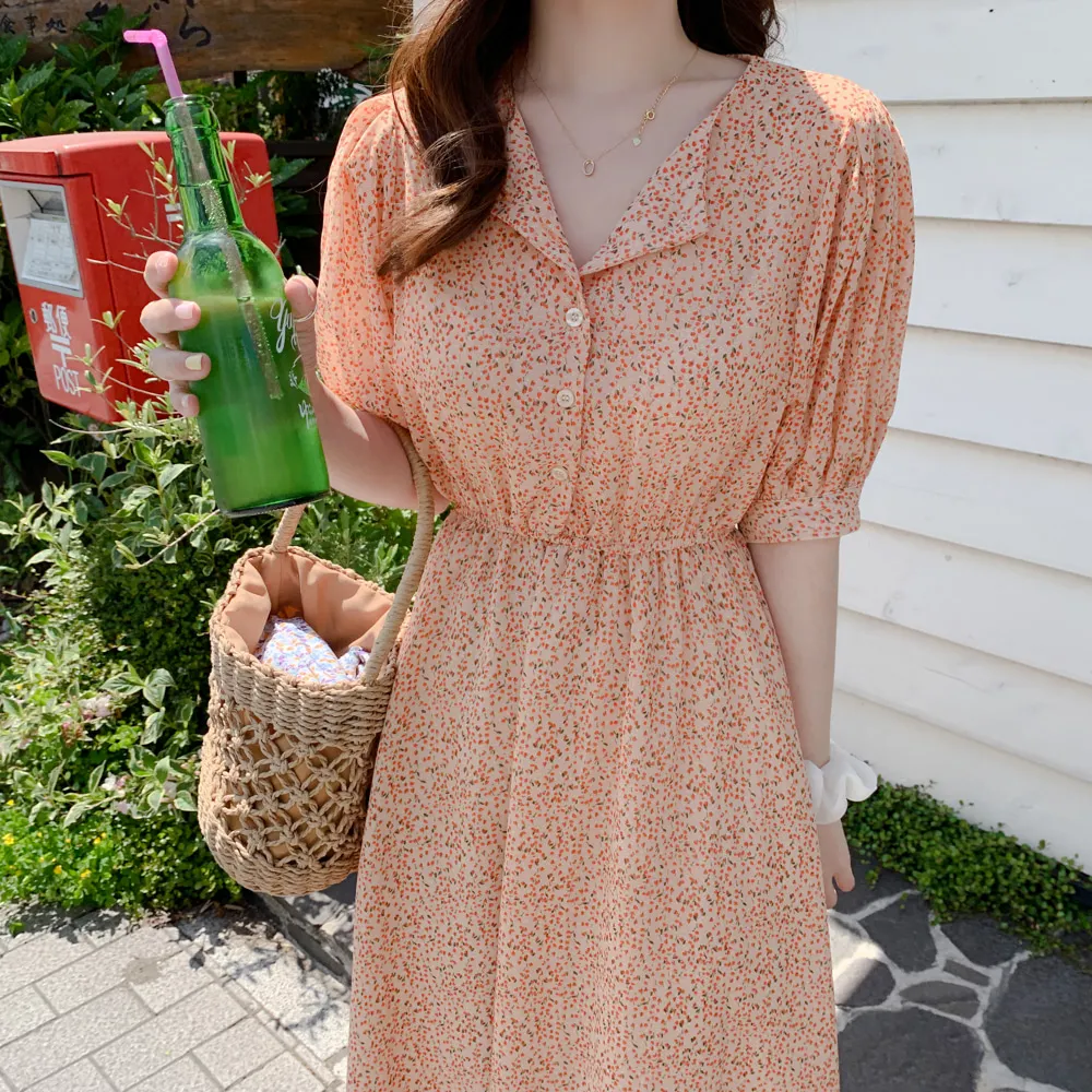 

new floral plus size New mid Summer dress Boho party chiffon Female Dress print Women Dresses Robe Vestido party dress maxi