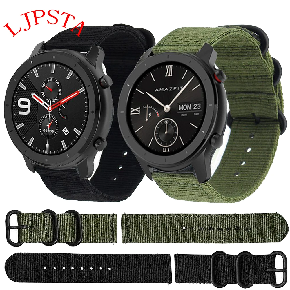 Спортивный нейлоновый ремешок для часов Ремешок Для Xiaomi Huami Amazfit GTR 47 мм/Stratos 2 S/Pace 22