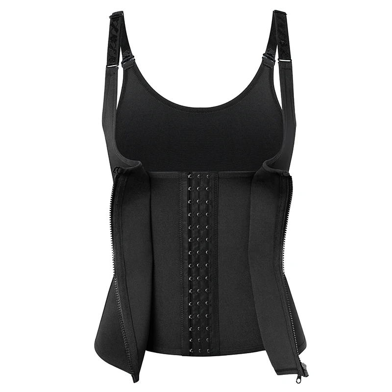 best tummy control shapewear uk Women Waist Trainer Corset Zipper Vest Body Shaper Cincher Shapewear Slimming Belt Sports Girdle Neoprene Sauna Tank Top best shapewear for tummy and waist