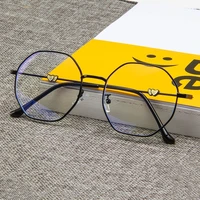 new metal glasses frame anti blue light optical myopia eyeglasses classic women round glasses computer men vintage 2020