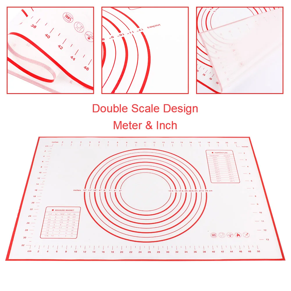 Силиконовый коврик для выпечки приготовления теста пиццы кухонный держатель
