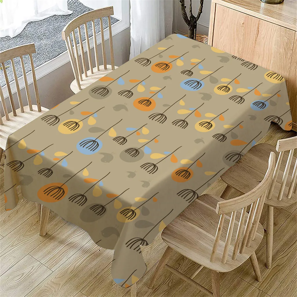 Tablecloth cartoon flowers prints Table Cloth Waterproof &amp Oil Proof Kitchen Decorative Cover tapete obrus 2020 drop ship | Дом и сад