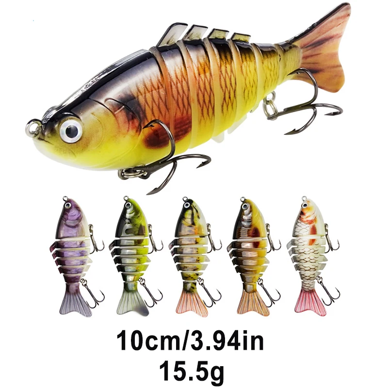 

1PCS Trolling Fish Lures Swim Minnow Wobbler Multi-section Hard Bait 10cm/15g Artificial Crankbait Jig Pesca Fishing tackle Lure