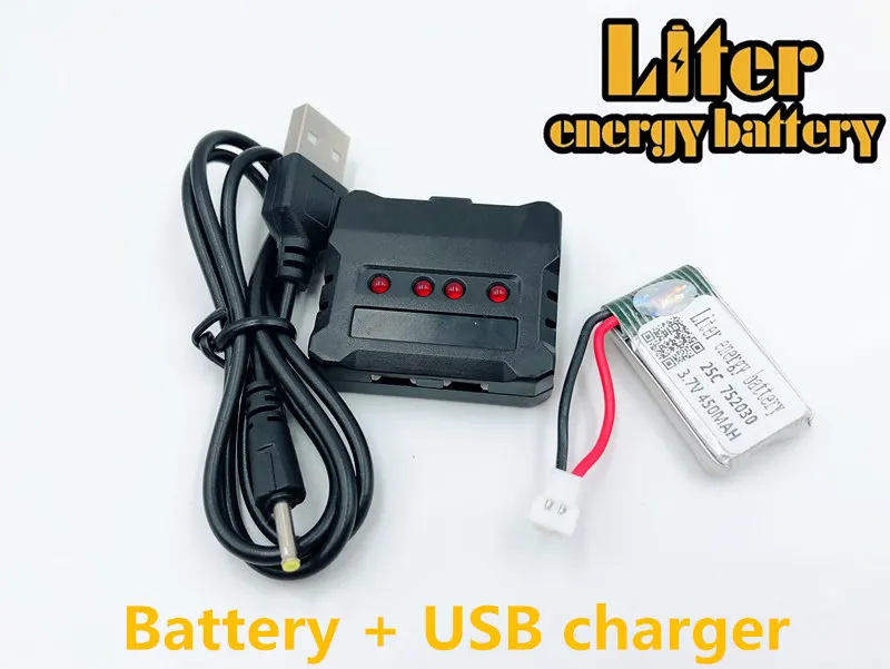 Аккумулятор Lipo 25C 3 7 в 450 мАч 752030 для вертолета с дистанционным управлением 1306 Udi U816