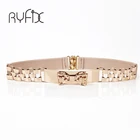 Женский широкий эластичный ремень из кожи, с металлическим зеркальным покрытием