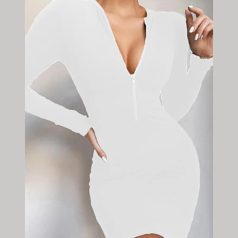 2020 осеннее облегающее платье с круглым вырезом сексуальное Клубное Бандажное