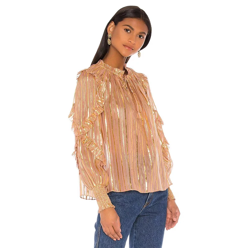 UJ высокое качество винтажный стиль маленькая Сексуальная шелковая смесь золотая