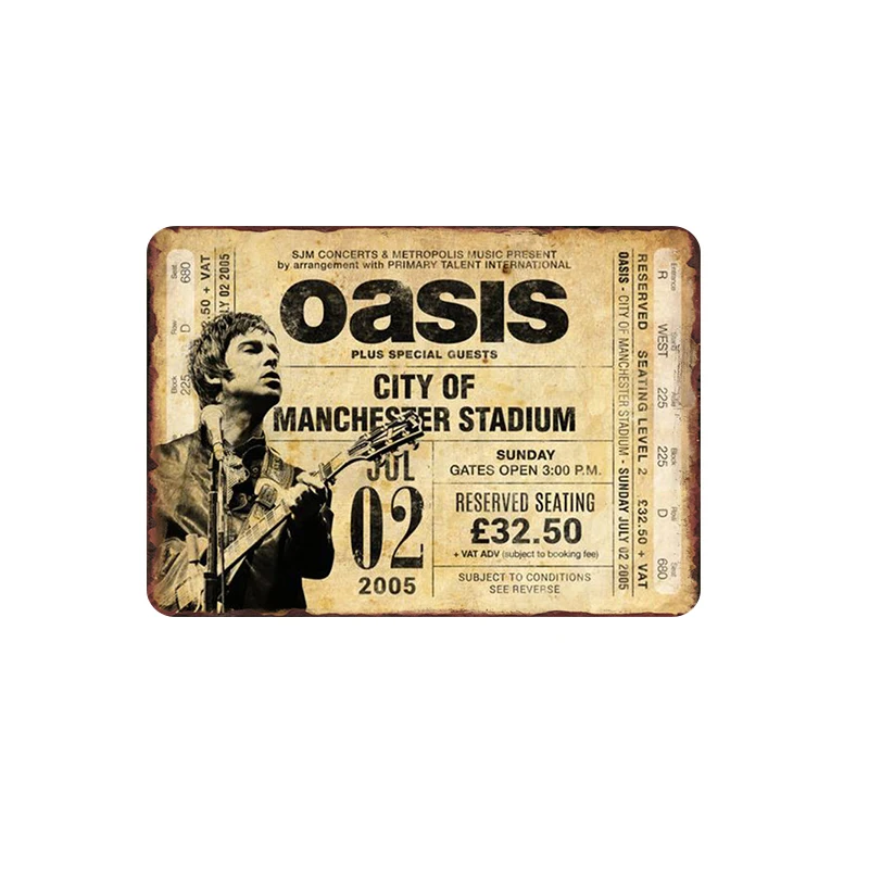 Famous Rock Band Tin Sign Vintage Shabby Poster Art Decor Bar Pub Roll Club Retro Music Plaques Iron Plate Painting | Дом и сад