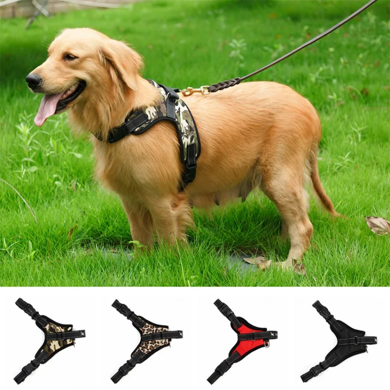 

Dog Harness Easy On and Off Adjustable Training Harness Explosion-proof Vest Harnesses Durable For Medium Large Dogs