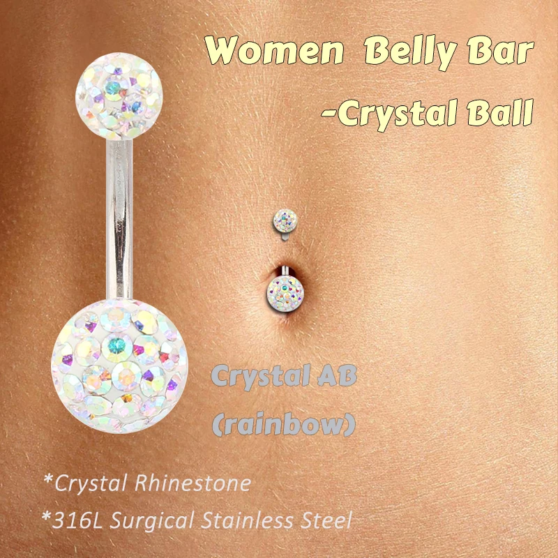 1 шт., кольцо для пупка из хирургической стали 316L, 14 г