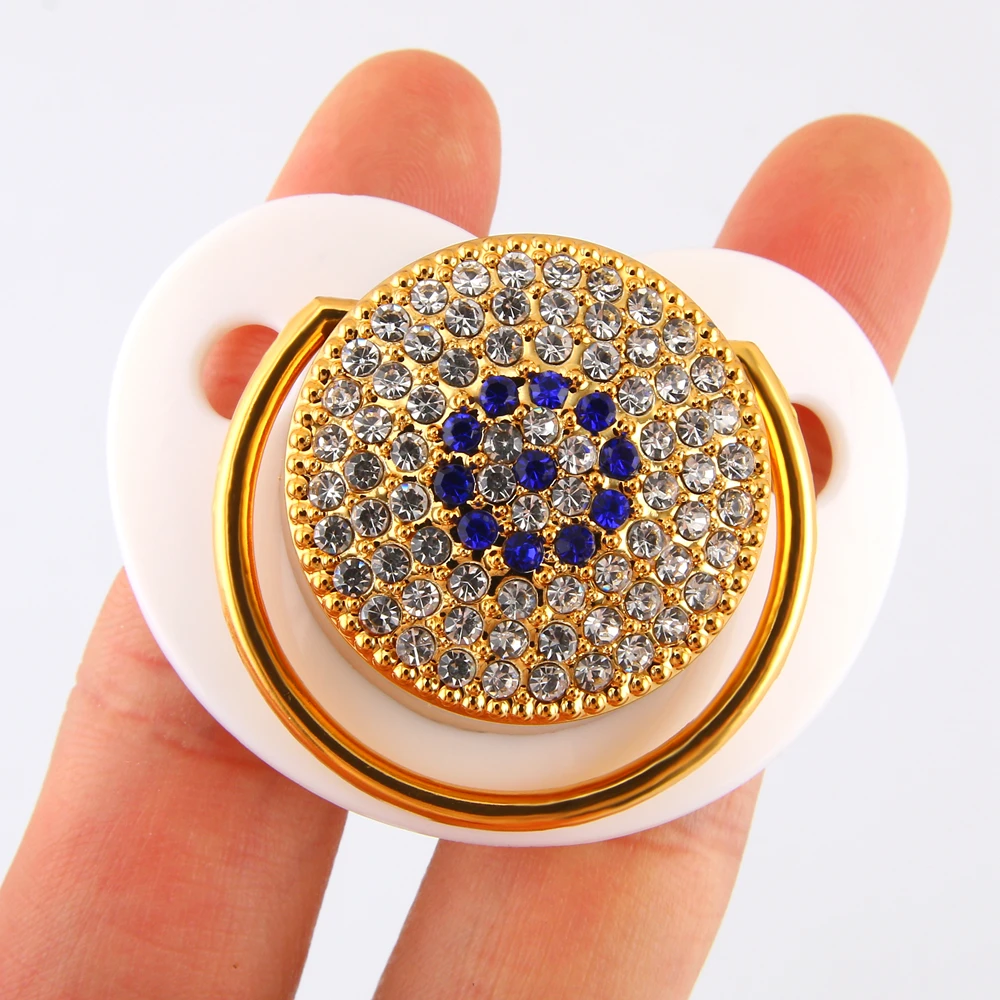 Роскошные Детские Соски Оптом Bling Bling Соска со Стразами Детские Ортодонтические Пустышки Кристалл Соска Соска