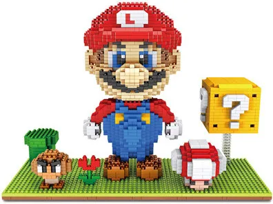 3453 no box Игра Super Mariing Bowser черепаха Ститч животное 3D модель DIY Алмаз Мини строительные блоки кирпичи игрушка 2300 шт - Цвет: 3453 no box
