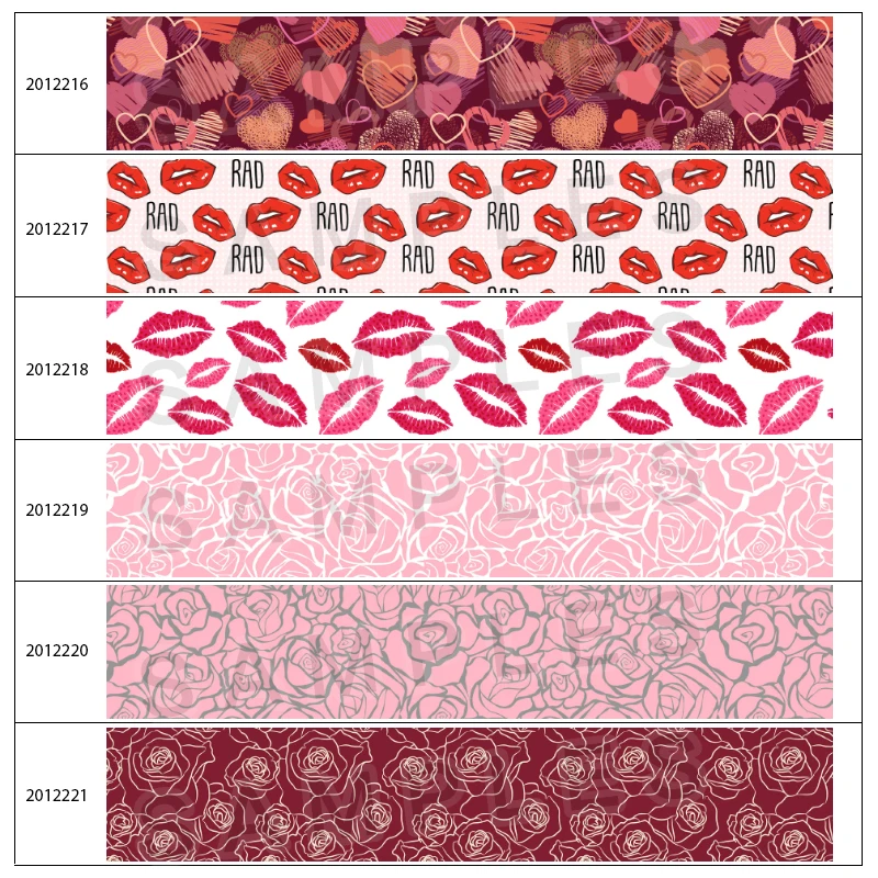 Принт губ на День святого Валентина 10 ярдов печатная корсажная/атласная лента |