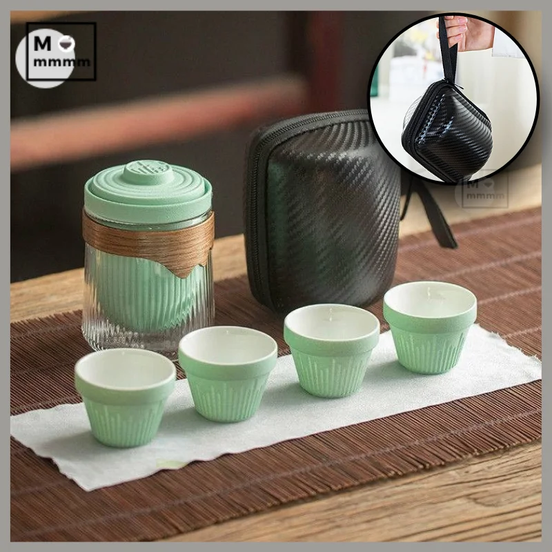 

Китайский чайный набор, подарочный набор, керамическая чашка, дорожный чайный набор, керамический портативный чайный горшок, чайная посуда ...