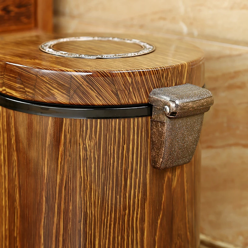 Бесплатная доставка древесины зерна Новый китайский стиль мусорный бак из