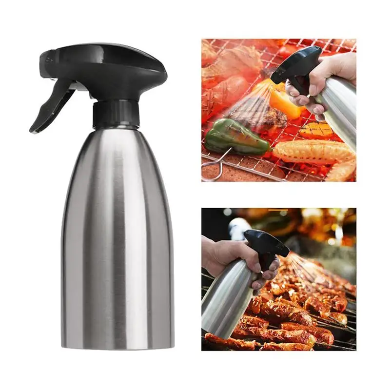 

Kapmore 1pc Stainless Steel Olive Oil Sprayer Barbecue Spray Bottle Fine Mist Vinegar Sprayer Dispenser Kitchen Tools