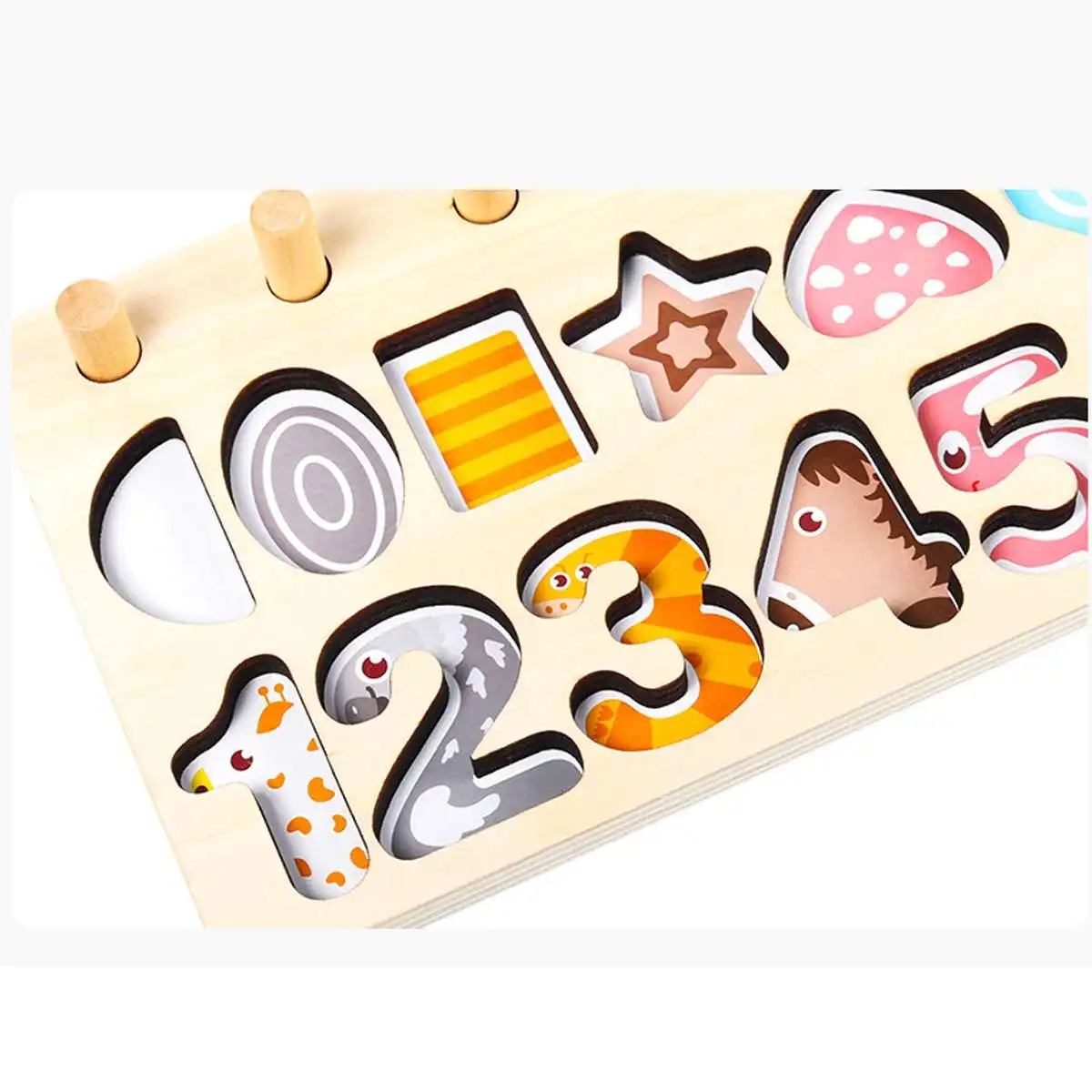 

Hot Early Educational Wooden Toy Montessori Learning Geometric Shape Cognition Aids Math Toys for Children Christmas Gift