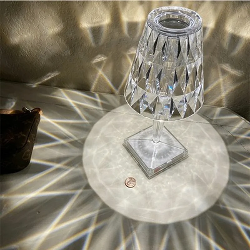 

Luxurious Crystal Decoration. Italian Design LED Crystal Table Lamp, Reading Lamp, Bedroom Bedside Lamp, Dining Table Lamp