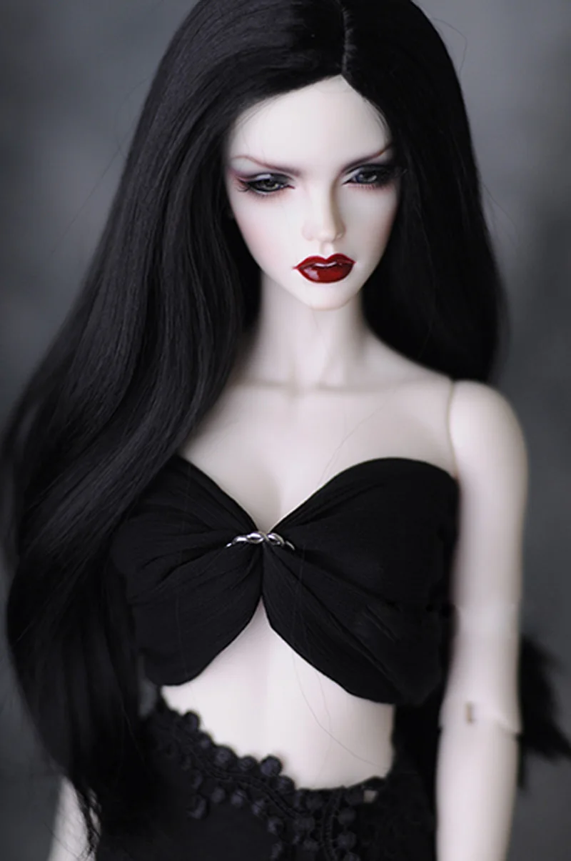 1/3 8 9 &quotBjd волосы для девочек модный стиль черный BJD|Куклы| |