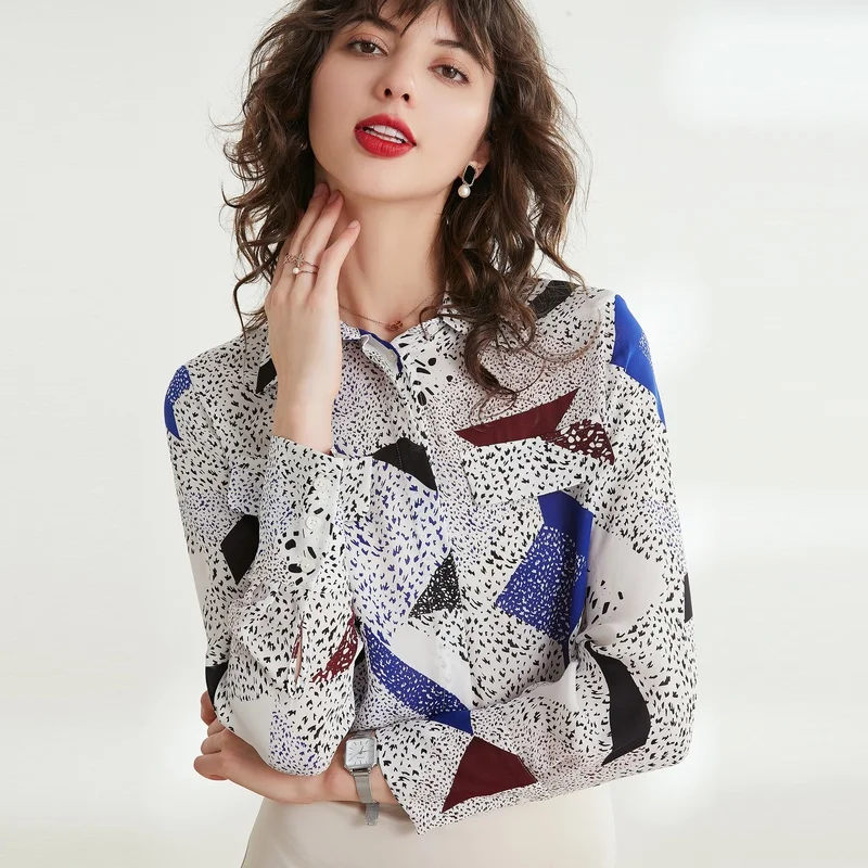 Женский топ из натурального шелка свободная блузка тутового шелкопряда с