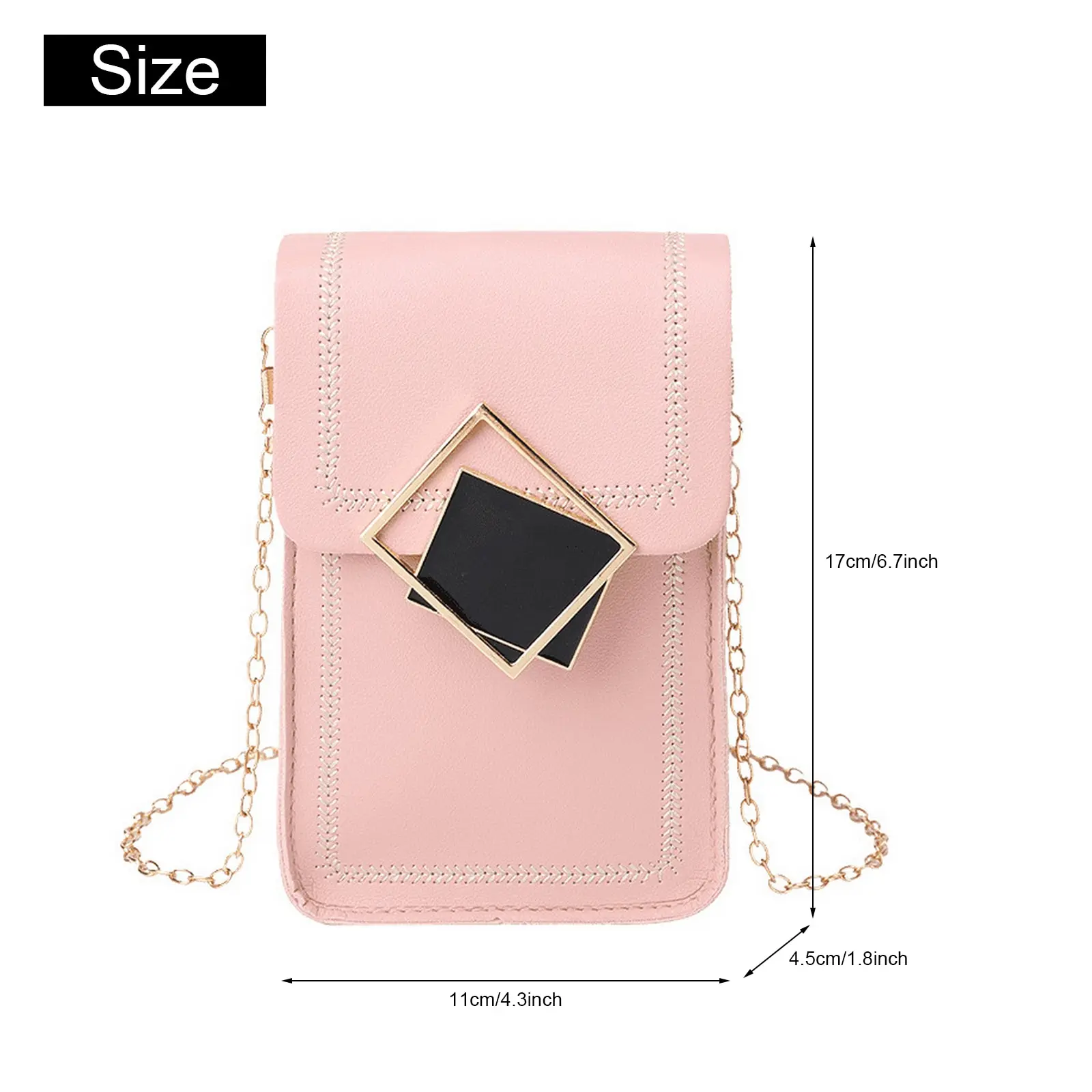 

Carving Transparent Pu Screen Mobile Phone Bags Women Crossbody Shoulder Bag Wallet Belt Pouch Climbing Portable Case Coin Bags