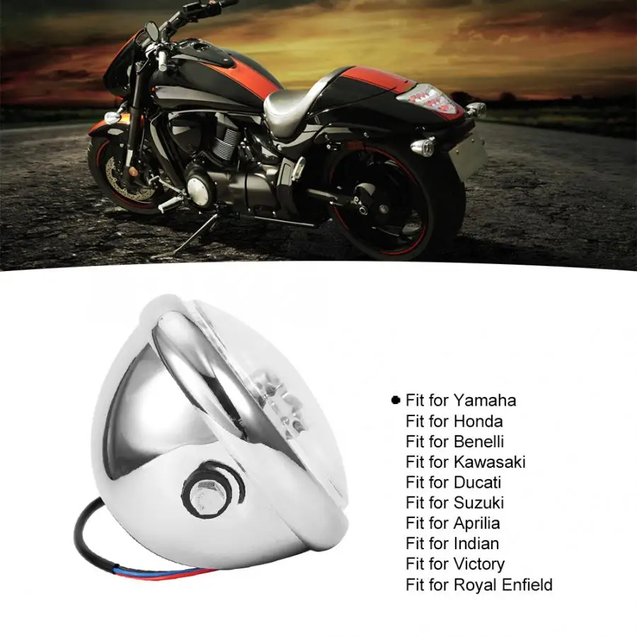 5 75 дюймов мотоцикл ретро СВЕТОДИОДНАЯ Лампа фара хром подходит для Yamaha motocicleta faro