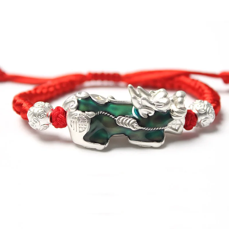 Мужской браслет новый золотой PIXIU мужской с бусинами для пары приносит удачу