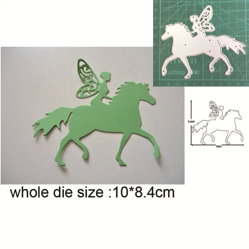 

2021 new metal cutting dies cut die mold Angel Ride Horse decoration Scrapbook paper craft knife mould blade punch stencils dies