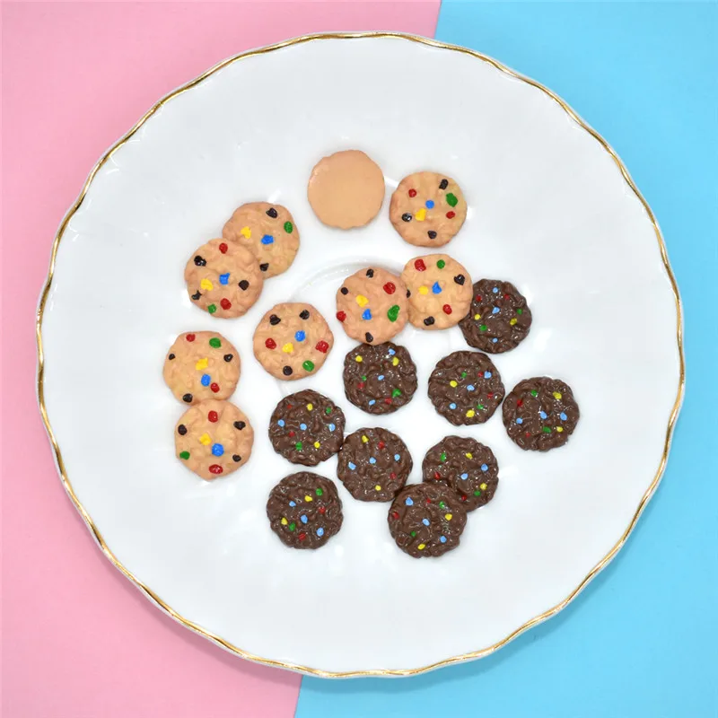 

10pcs/lot Resin Round Cookie Fondant Handmade Food Cookie Jewelry Pendant Molds Crafts