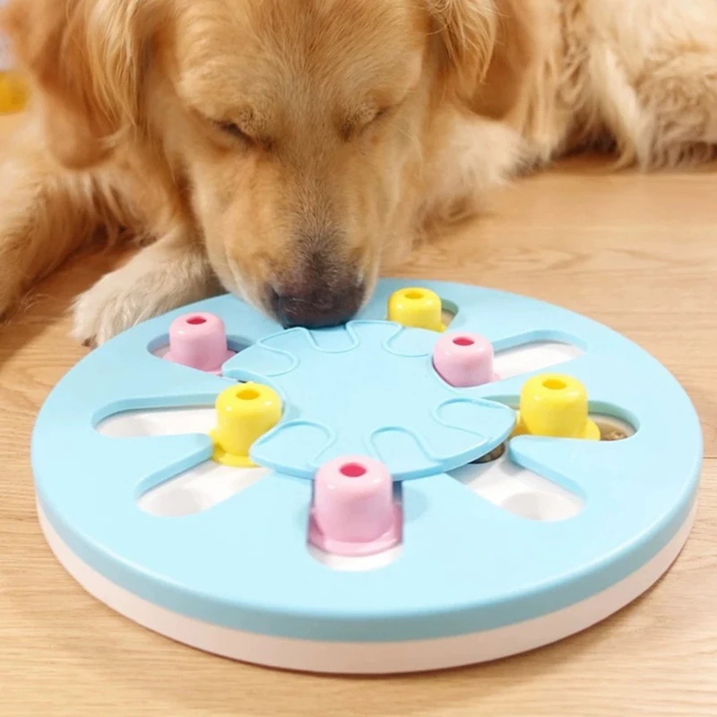Pet Training Puzzle Dog Toy Slow Food Bowl Leaking Reward Game Disc Board Funny Biting Interactive Supplies | Дом и сад