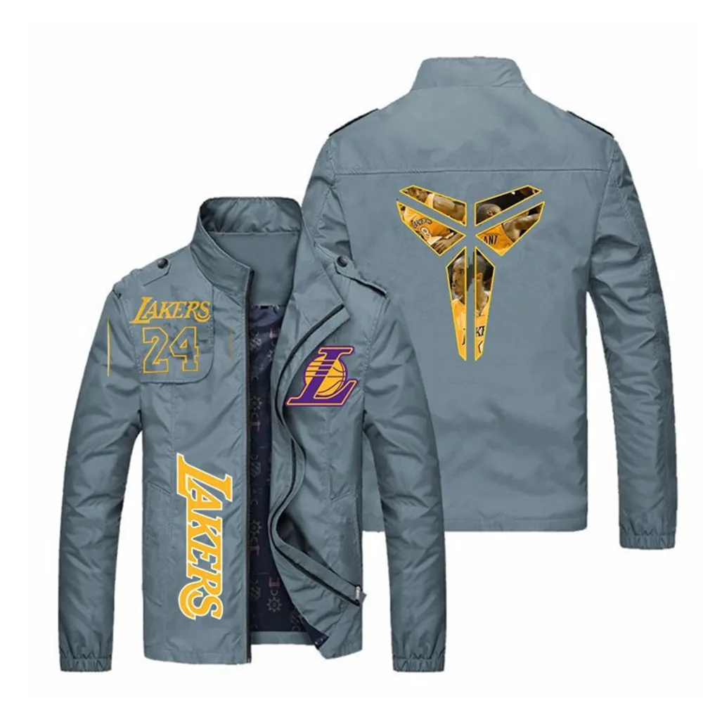 

2021 new American basketball Laker Kobe sports Sweater Black Mamba coat Autumn Winter Fleece zipper Hooded Jacket