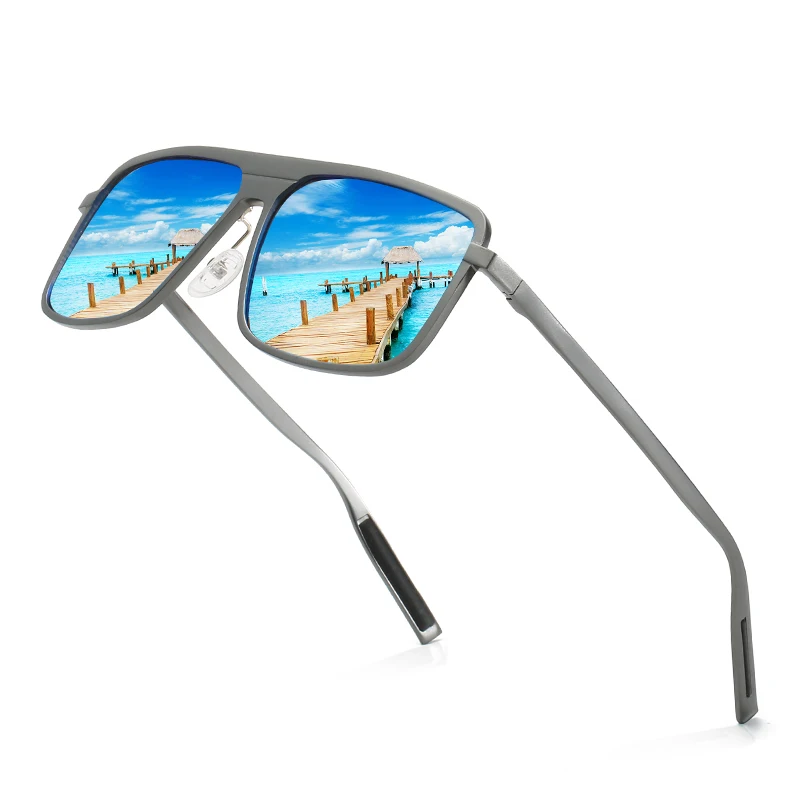 

HD Polarized Aluminum Magnesium Sunglasses for Men/Women Classics TAC Lens Square Eyewear Anti-reflective Shades Oculos De Sol