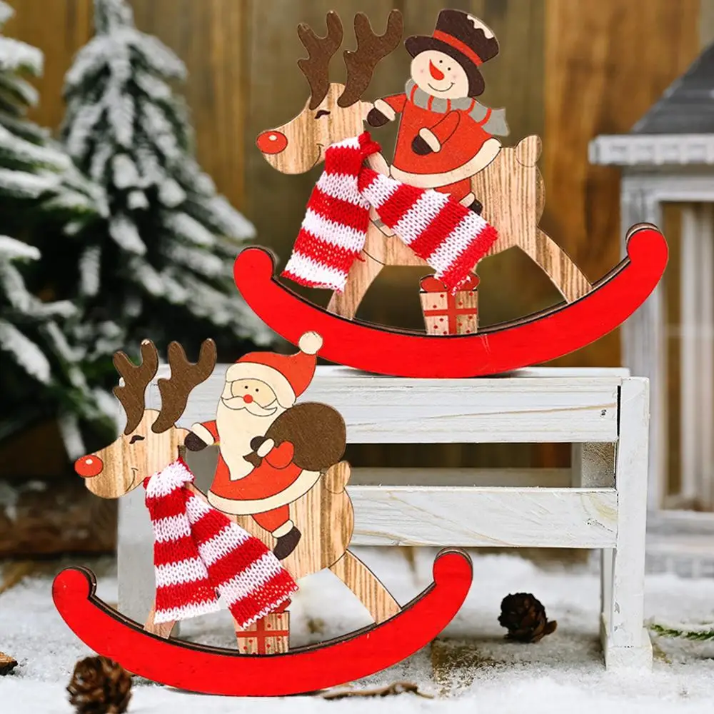 

QIFU Wooden Christmas Ornaments Light Merry Christmas Decor for Home 2020 Navidad Cristmas Decor Xmas Gifts Happy New Year 2021