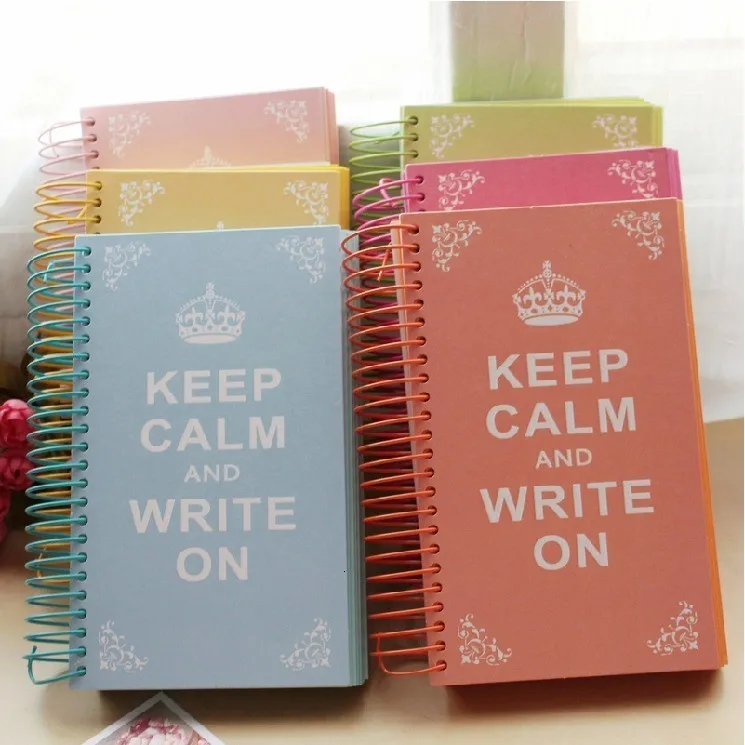 "Keep Calm" милый дневник в рулоне на любой год планировщик Pocke блокнот