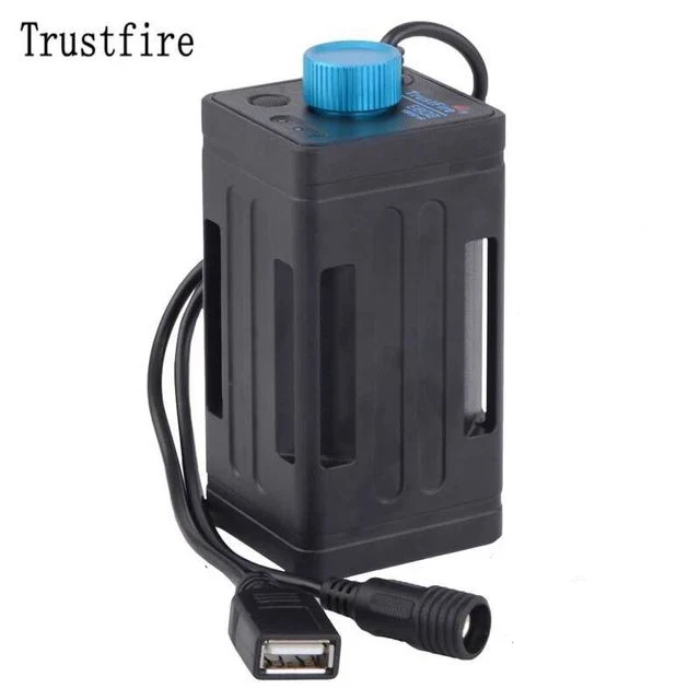 للبيع الثقة مقاوم للماء 4X18650 بطاريات علبة صندوق شحن صندوق USB 5 فولت شحن الهاتف DC8.4V بطارية حزمة ل Led الدراجة الخفيفة